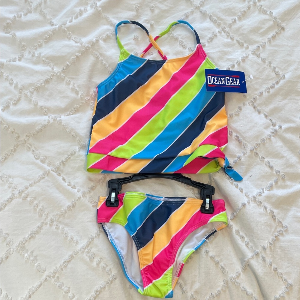 Kids Bikini Set - Vibrant Stripes nwt